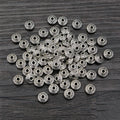 Floral Wheel Spacer Beads in Silver Gold and Bronze Tones view 4