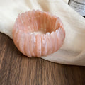 Irregular Oval Stretch Bangle Bracelets Marbled Six Colors view 9