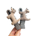 Fabric Puppy Dog Duckbill Hair Clips Plaid Wrap Style view 5