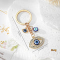 Gold Tone Blue Evil Eye Charm Keychains in Eight Designs view 6