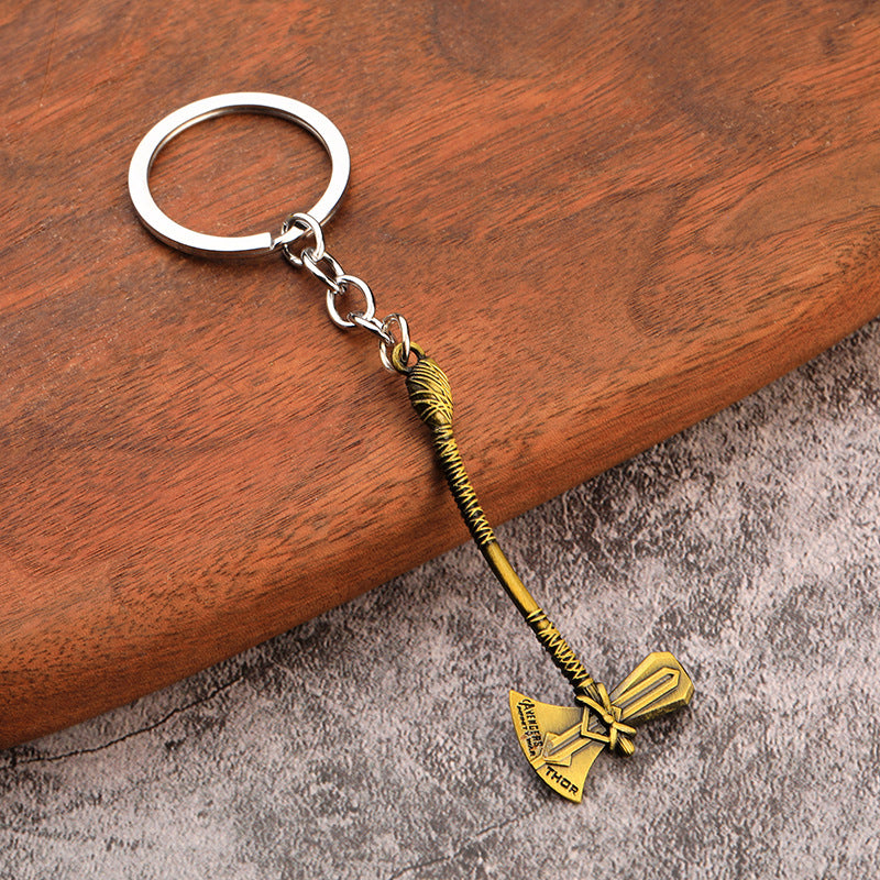Hammer Hammer Storm Axe Alloy Keychain Movie-Inspired Accessory