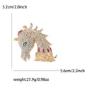 Crystal Horse Head Brooch Decorative Lapel Pin For Jackets And Scarves view 7