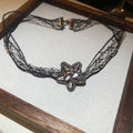 Lace Bow Star Choker Necklace In Black And Brown For Women view 6