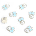 Pearl Bow Charms in Gold and Silver Tones, Six Enamel Colors view 9