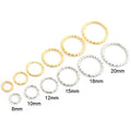 Textured Twist Jump Rings in Mixed Sizes and Finishes view 3