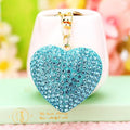 Jeweled Crystal Heart and Pearl Heart Pouch Fortune Keychains view 5