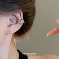 Silver Star Moon And Heart Single Ear Cuff With Decorative Details view 3