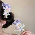 Starfish Floral Duckbill Hair Clips Pink Purple White Cream view 1