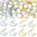 Opalescent Star and Moon Charms in Six Colors and Two Tones view 2
