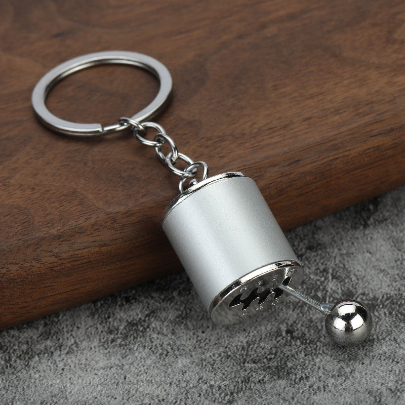 Manual Gear Shift Model Metal Keychain Stress Relief Toy Charm