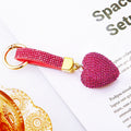 Solid Full Crystal Heart Keychains in Eleven Colors plus Assorted Option view 8
