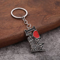 Metal Papa, Mom, Family, Wife And Dad Red Heart Keychains view 8