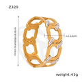 Geometric Hammered Open Link Bangle With Crystal Accents view 7