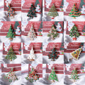 Assorted Enamel And Crystal Christmas Tree Brooches view 1
