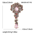 Large Ornate Crystal Drop Brooch in Five Jewel Palettes view 7
