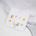 Tulip Butterfly and Flower Seven Pair Stud Earring Set view 6