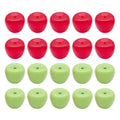 Red and Green Apple Shaped Acrylic Beads With Through Holes view 5