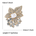 Layered Leaf Crystal Brooch in Four Colors for Jackets, Coats, and Scarves view 8
