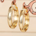 Textured Gold-Tone Hoop Earrings in Ten Sculpted Styles view 2