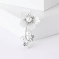 Pearl Flower Stem Brooch Cream Pink Or Silver Tone view 8