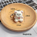 Flocked Plush Hug Bear Keychains Carabiner Clip 4 Colors view 4