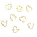 Enamel-Look And Crystal-Accented Gold Silver Heart Alloy Pendant Components in 12 Styles view 4