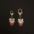 Strawberry Bow Shoe Charms with Two Gold Tone Lobster Clasps view 5