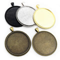 Large Round Pendant Bezel Setting Trays in Four Finishes view 5