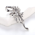 Ribbon Bow Crystal Two Designs Metal Brooch Pin 6.2 x 2.5 cm view 3