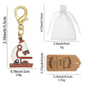 Laboratory Microscope Enamel Charm Keychain Two Colors view 2