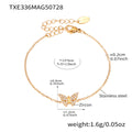 Crystal Butterfly Necklace and Bracelet in Gold and Silver Tone view 6
