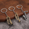 Miniature Metal Musical Instrument Keychains In Nine Styles view 1