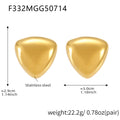 Glass Cluster Drop and Sculptural Stud Earrings in Gold Tone view 6