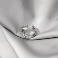 Gold Silver Open Adjustable Crossed Band Metal Ring Styles view 2