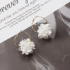 Flower Hoop Drops