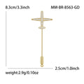 Pavé Crystal Airplane Stick Pin Brooch Gold Silver view 7