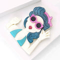 Acrylic Woman with Sunglasses Brooch in 1 Style Metal Pin view 3