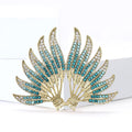 Gold Tone Rhinestone Wing Brooch Blue Pink Crystal Styles view 4