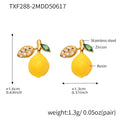 Yellow Lemon Resin Earrings Studs Huggies Daisy Drop Styles view 7