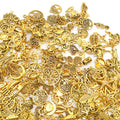 Matte Gold-Tone Mixed-Finish Metal Charms with 3 Listed Options view 3