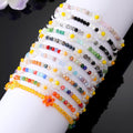Colorful Faceted Bead Daisy Stretch Bracelets in Eleven Designs view 1