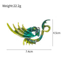 Winged Dragon Enamel Two Designs Metal Brooch Pin 7.4 x 4.5 cm view 2