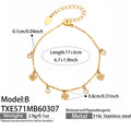 Gold Zircon Flower Teardrop Mariner Charm Necklace Bracelet view 11