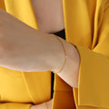Slim Snake Chain Bracelet Gold Or Steel Tone Minimal Band view 7