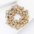 Crystal Floral Wreath Brooch in Nine Color Options view 3