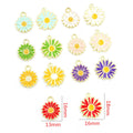 Enamel Daisy Flower Charms in Multiple Colors, Shapes and Mixes view 2