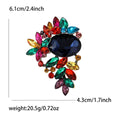 Faceted Crystal Leaf Cluster Brooch in Six Colorways view 7