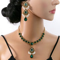 Fourteen Ornate Necklace and Jhumka Earring Jewelry Sets view 7