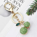 Rhinestone Fruit Keychain Cherry Apple Melon Bag Charm view 11
