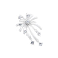 White Flower Metal Brooch Pin for Jackets and Lapels view 5